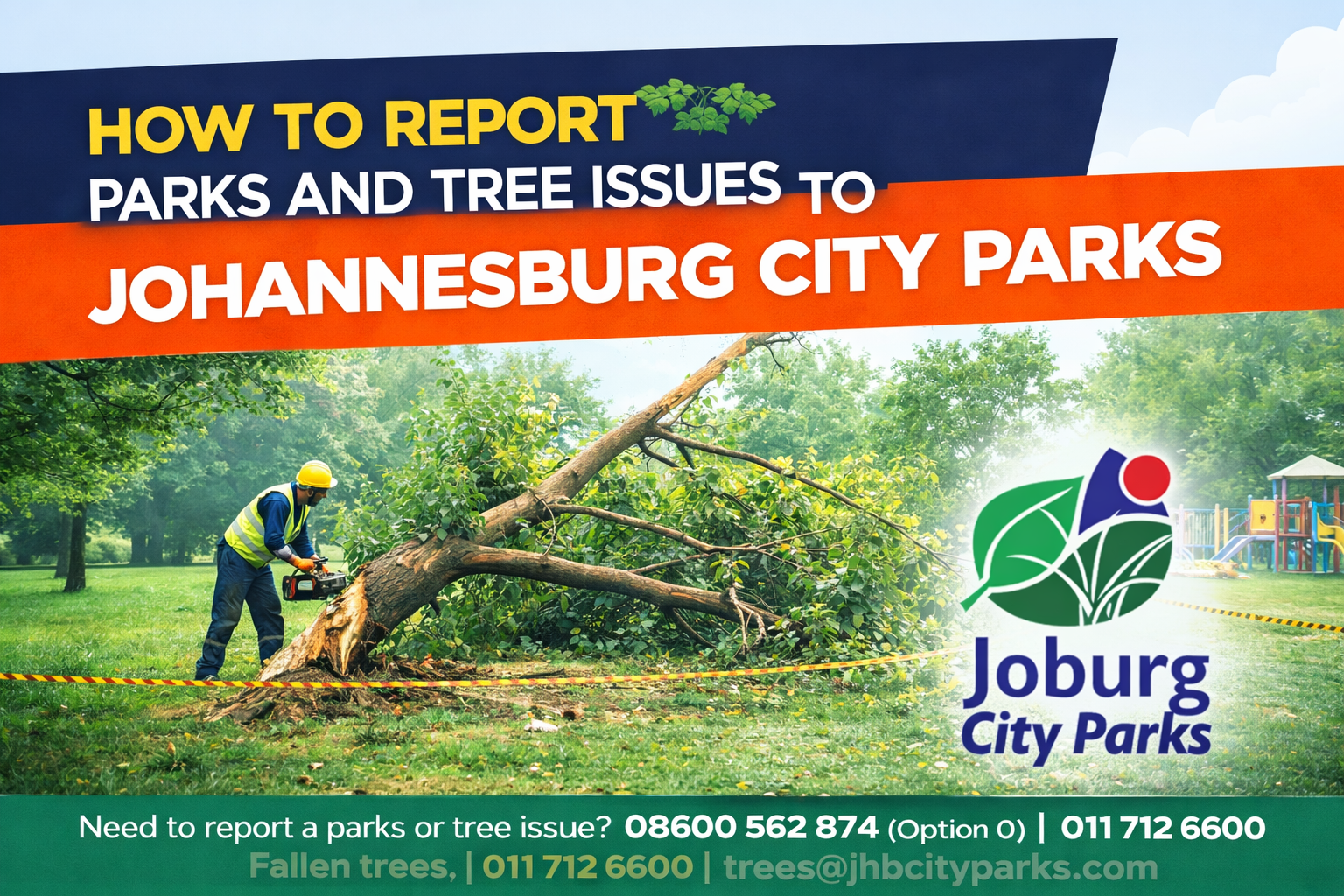 How to report Park or Tree Issues to Johannesburg City Parks (JCP)